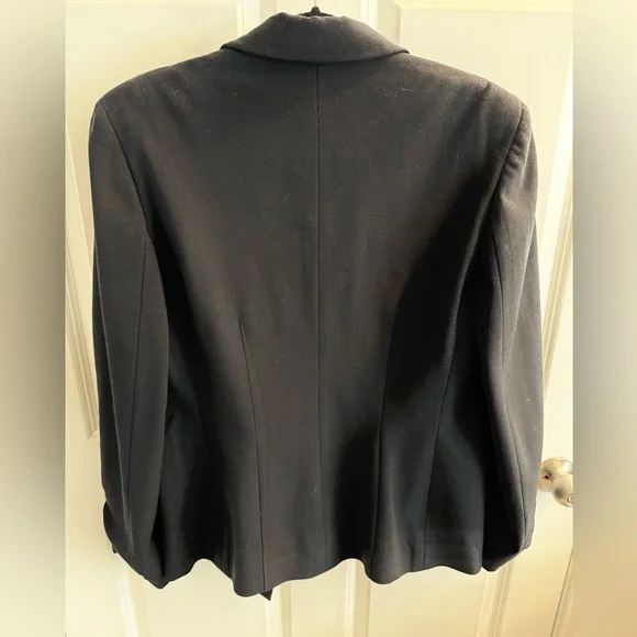 michael kors bergdorf goodman black wool blend womens jacket blazer - Picture 2 of 5